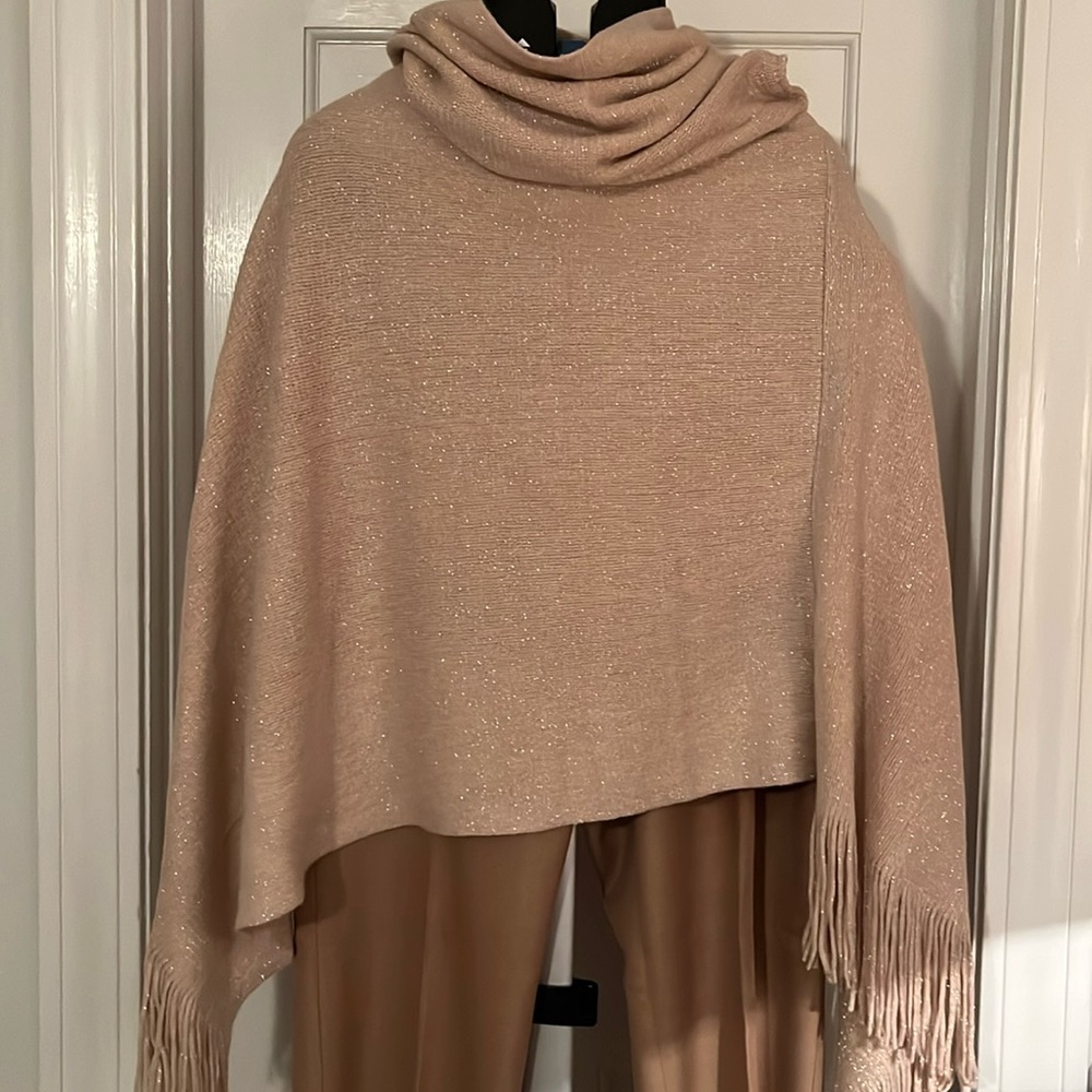Sparkly light pink poncho